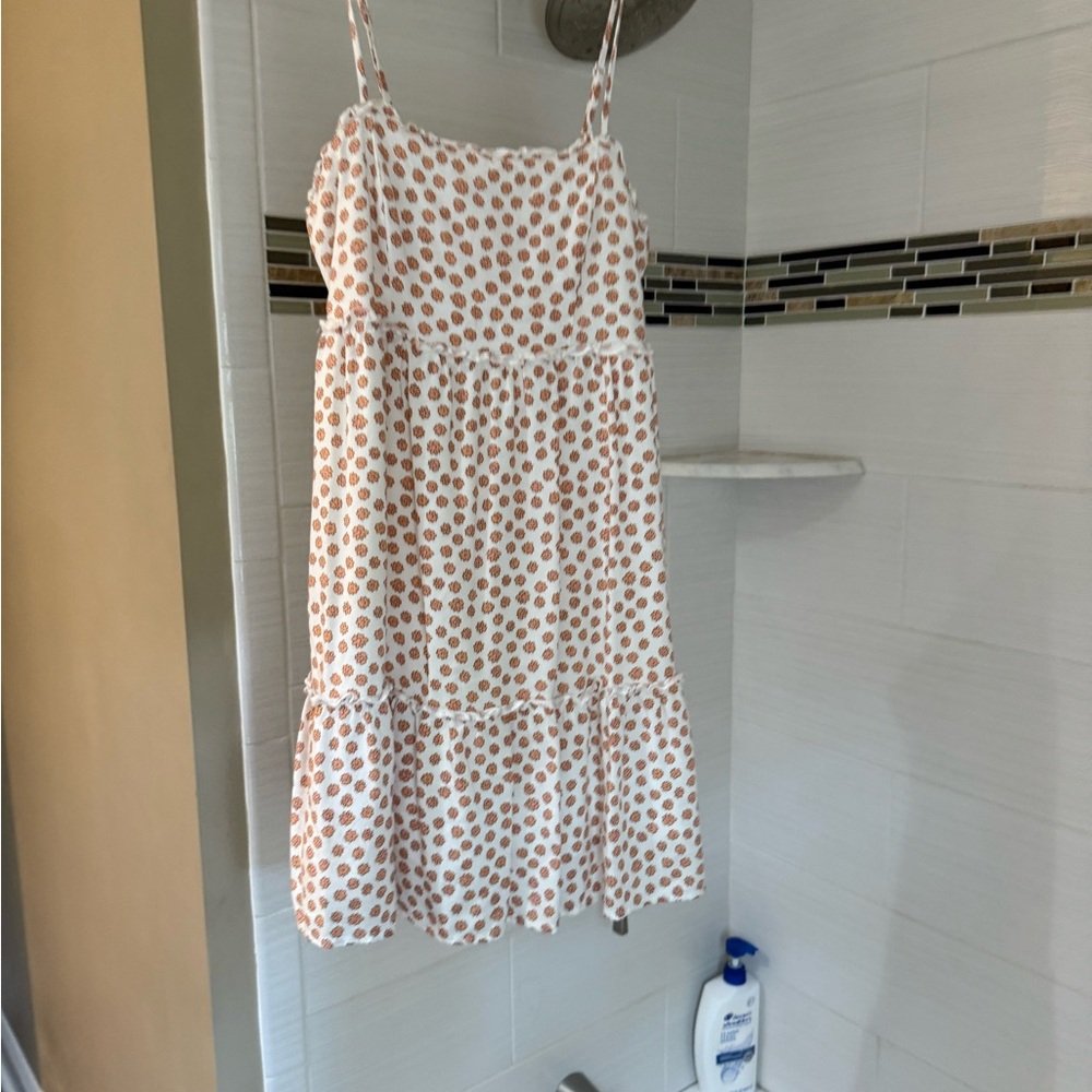 La Hearts Kids Dress with Brown Polka Dots